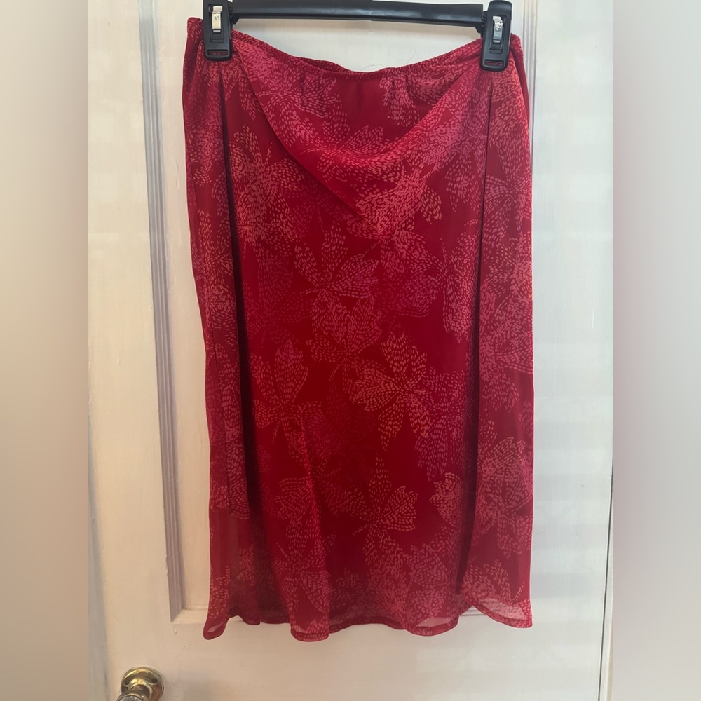 Express Red Midi Skirt